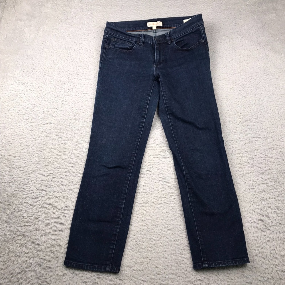Tory Burch Jeans Womens 27 (29x25) Dark Wash Cropped Skinny Low Rise Stretch